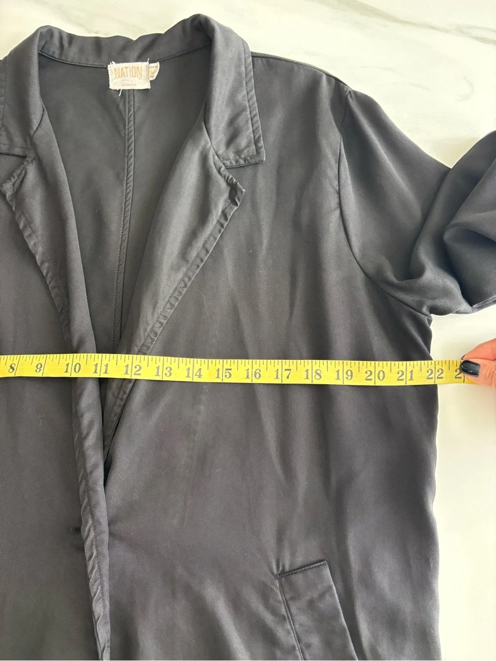 Nation LTD Jessie Blazer Black Single-Button Relaxed Blazer Sz L